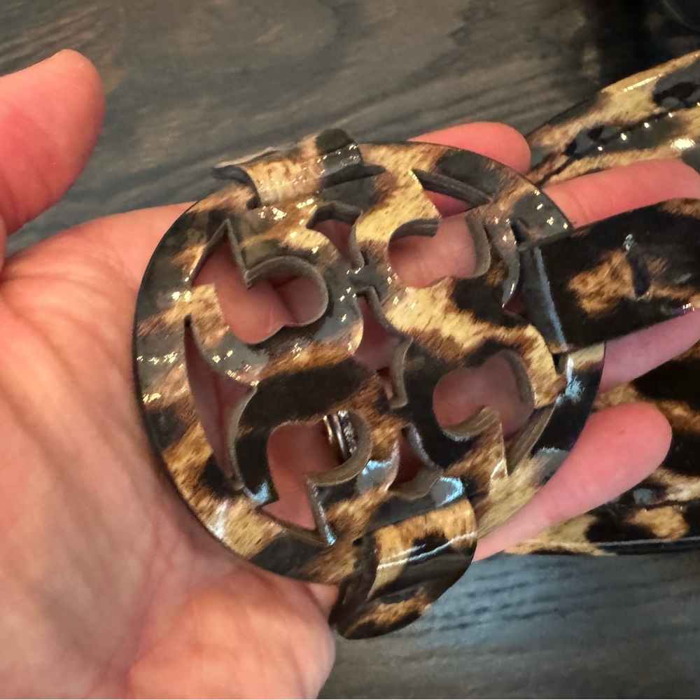 Tory Burch leopard Miller sandals - Picture 3 of 5